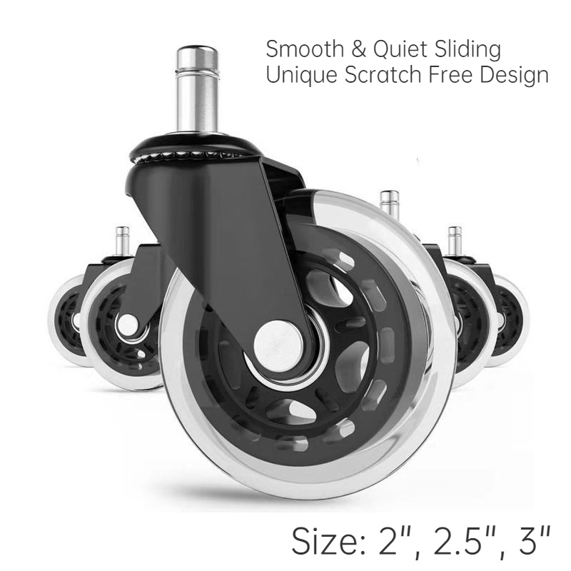 Rubber chair casters for hardwood online floors