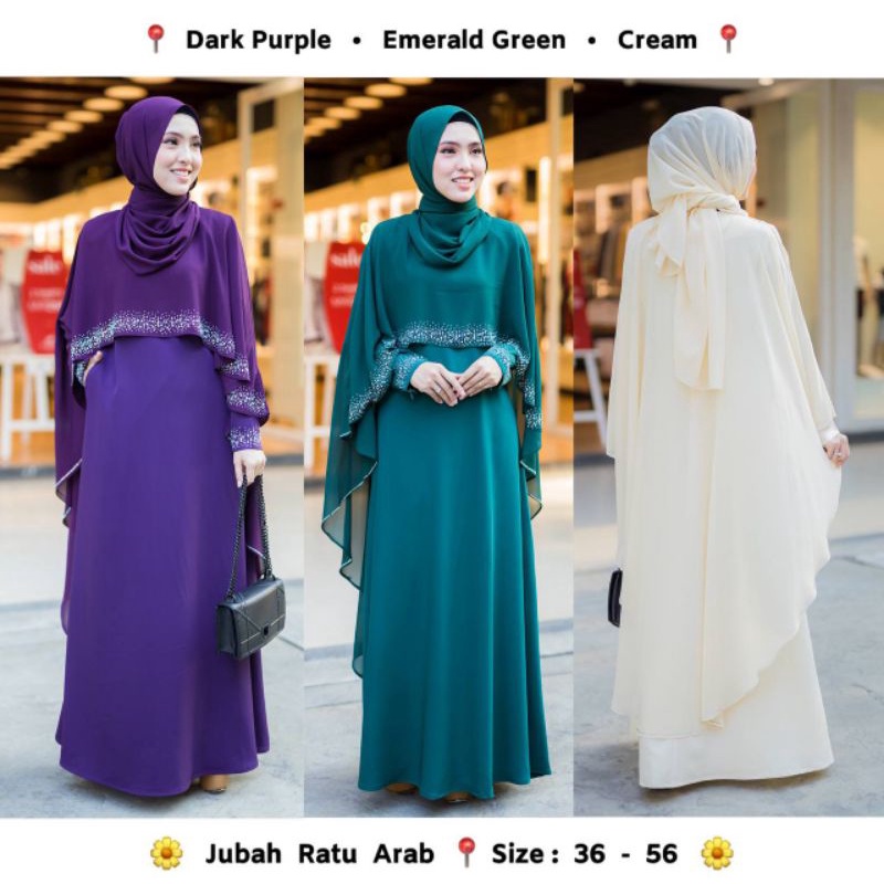 Jubah Ratu Arab . Cape Jubah Dress . Muslimah Plus Size Dinner
