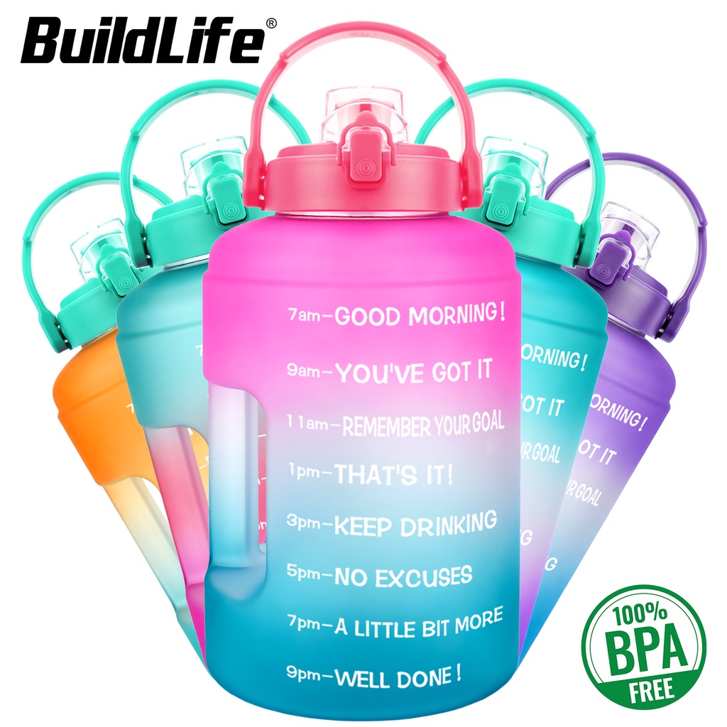 BuildLife + BuildLife 1 Gallon Water Bottle Motivational Fitness