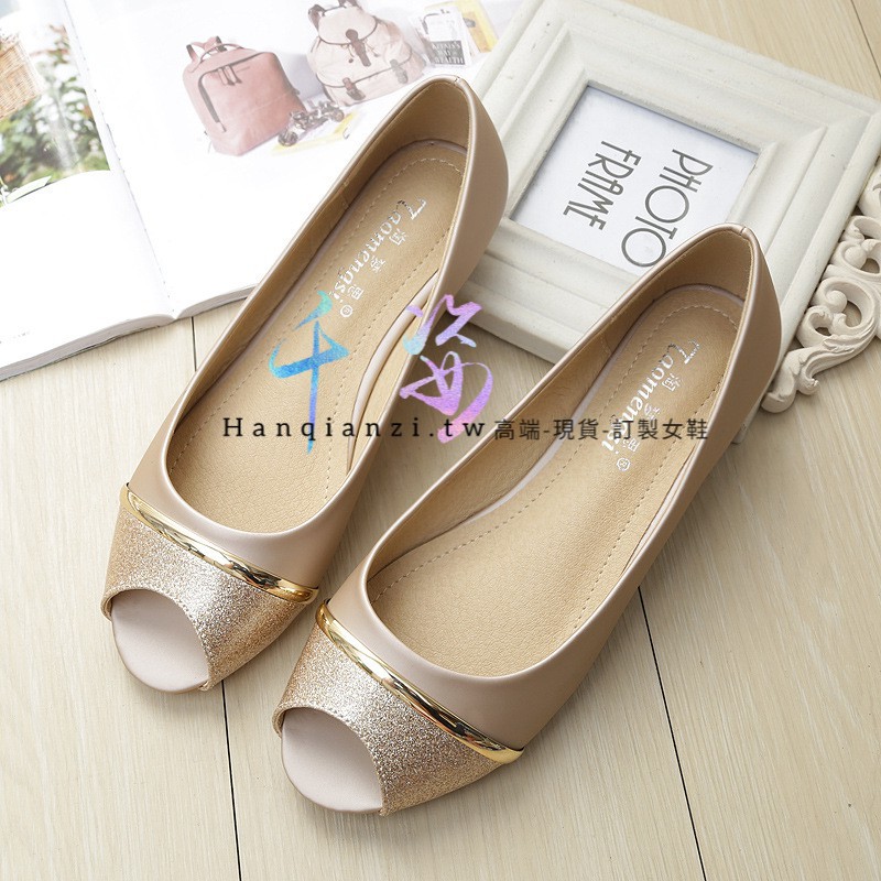 Open toe shop flat shoes