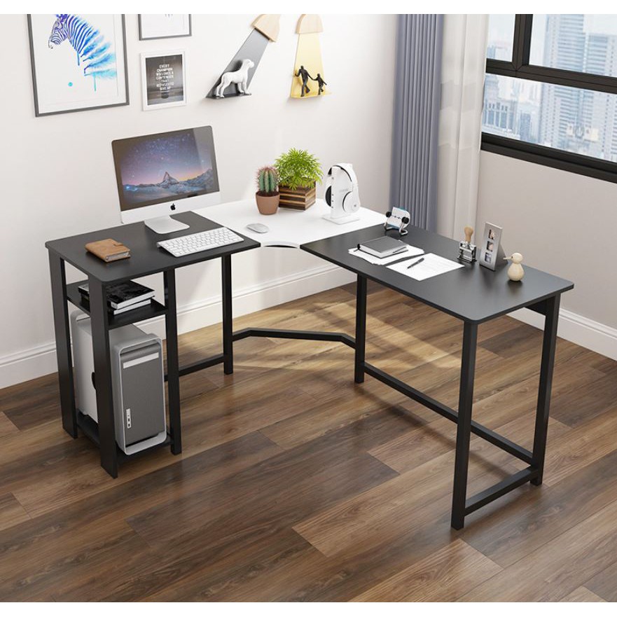 Two tier computer desk online with keyboard tray