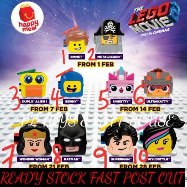 Mcdonalds happy store meal lego movie