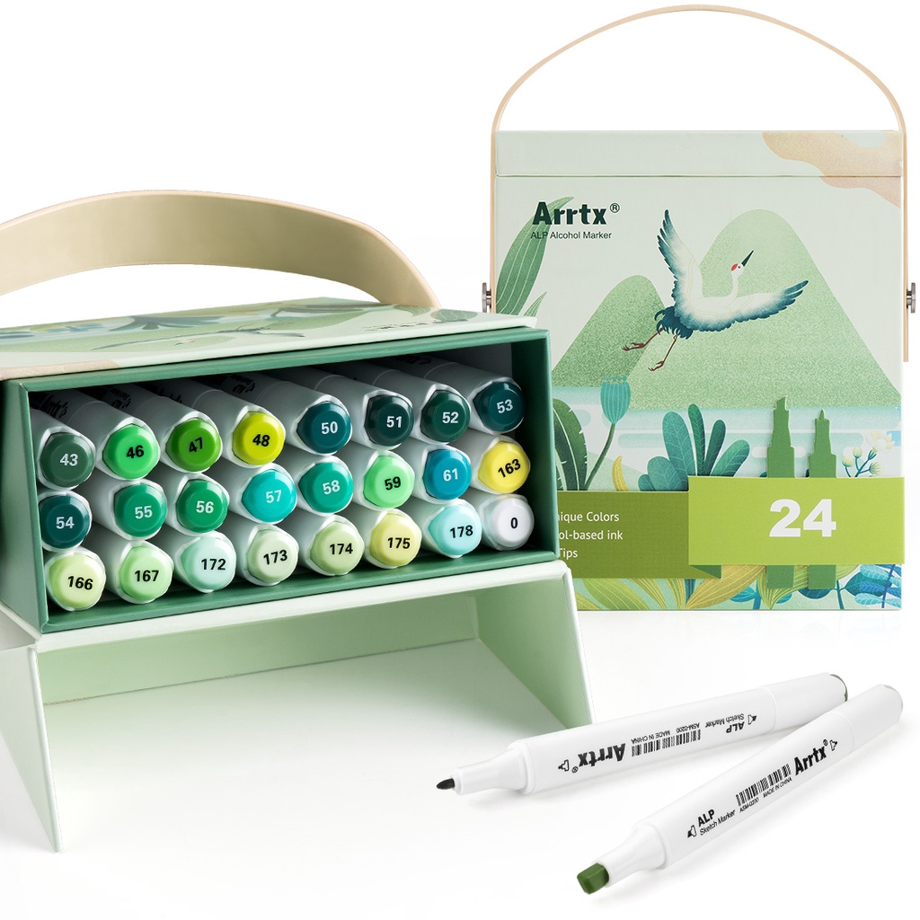 Arrtx Markers ALP 90 Colors Alcohol Markers with Dual Tips Permanent Art  Mark