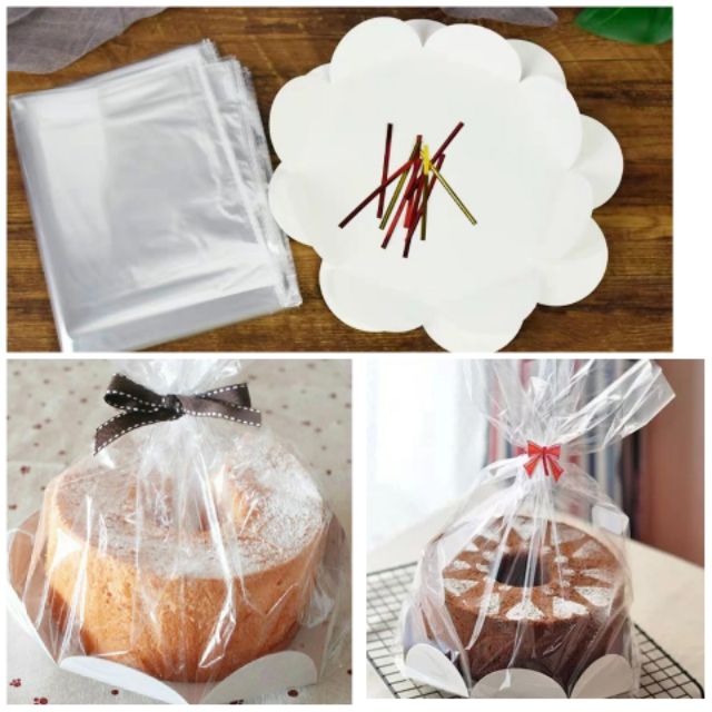 Plastic packaging for chiffon cake /sponge cake 10pcs per set