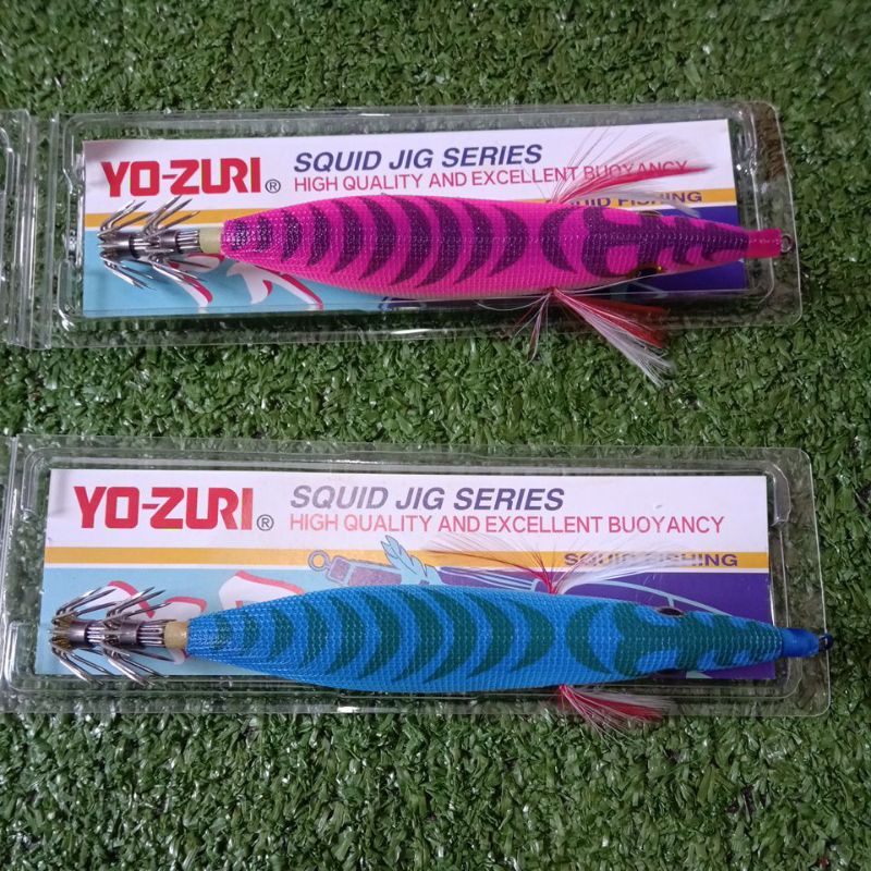 YO-ZURI 12pcs/pack 6colors Squid Jigs Squid Hooks Squid Lure Bait