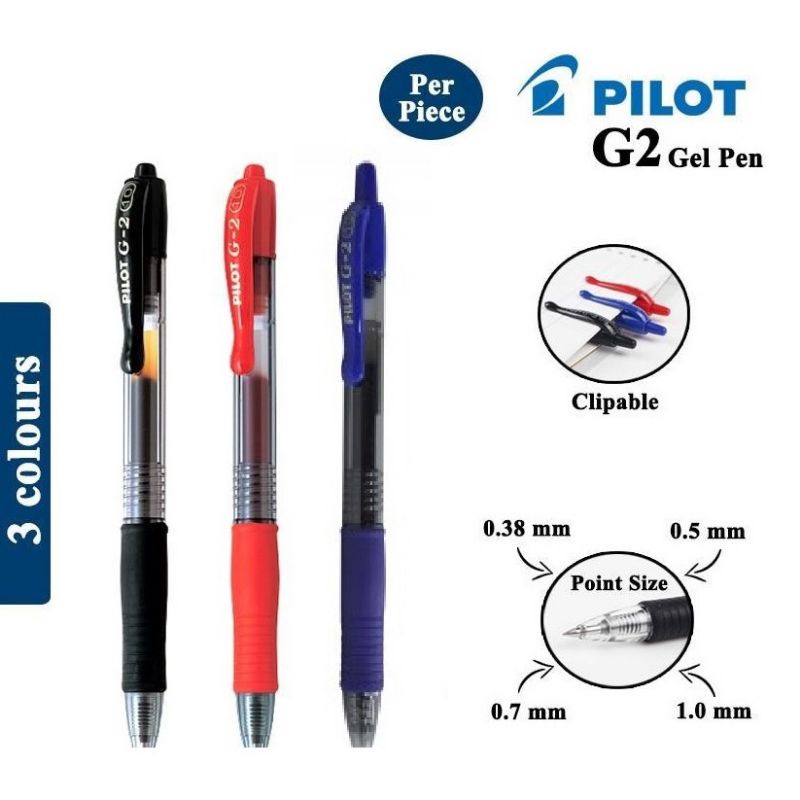 Pilot G2 Premium Gel Ink Pens, Fine Point, Asst, 20 Pack, 995510528