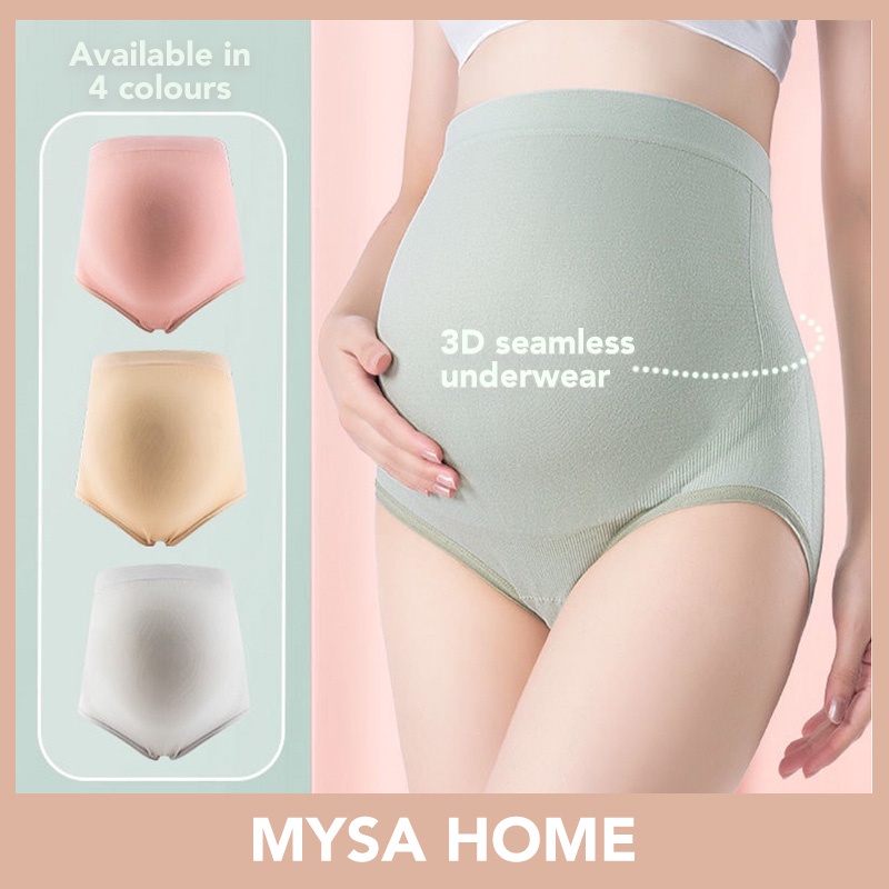 3D Soft Maternity Panties Seamless High Waist Belly Support