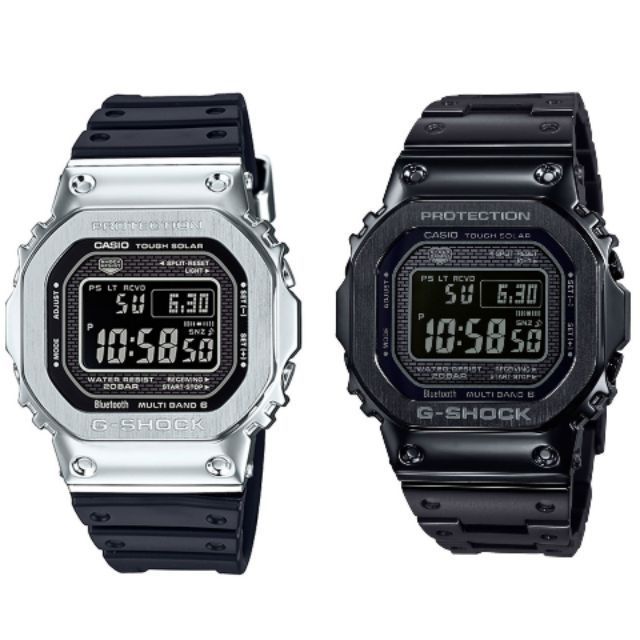 Original CASIO G SHOCK watch GMW B5000 1 Silver Rubber Strap Matte Black Edition Shopee Malaysia