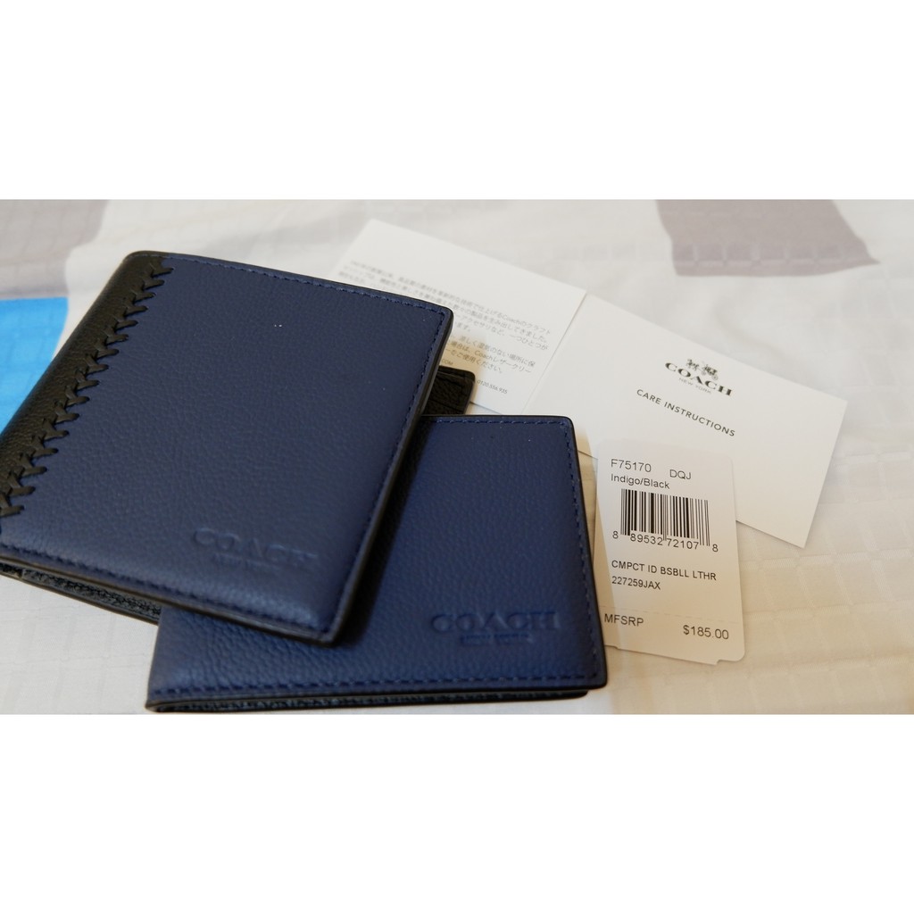 Coach wallet best sale men blue