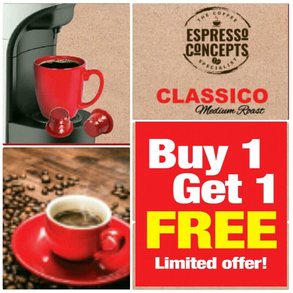 Capsule Classico Coffee * Medium Roast * Nespresso Compatible Capsules *  BUY 1 FREE 1*