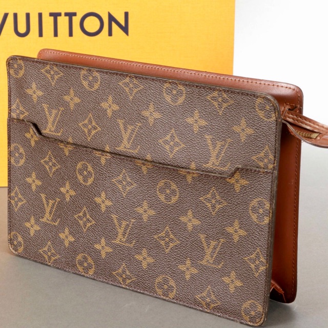 LOUIS VUITTON Monogram Pochette Homme Clutch Bag M51795 LV Auth