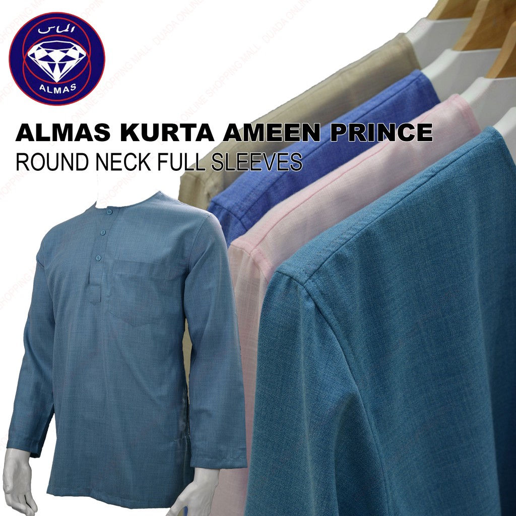 ALMAS KURTA AMEEN PRINCE ROUND NECK FULL SLEEVES Shopee Malaysia