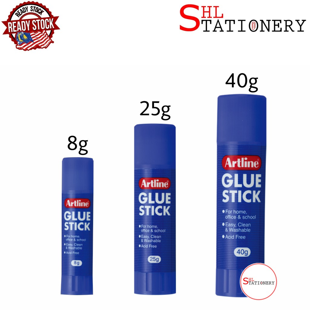 ARTLINE Washable Transparent Glue Stick 8g / 25g / 40g Strong Adhesive Acid  Free Glue Stick