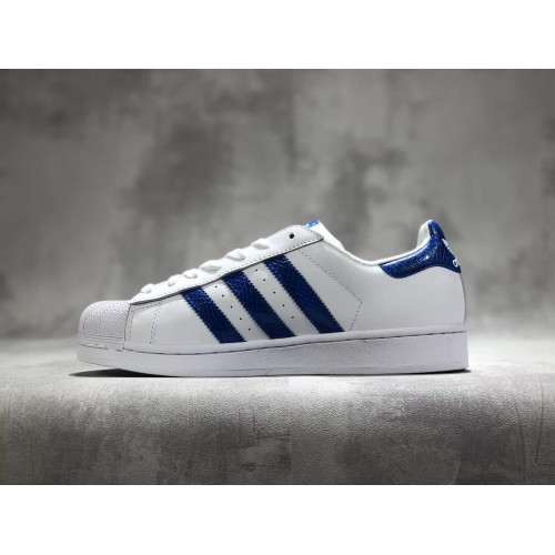 Adidas superstar royal blue and white hotsell