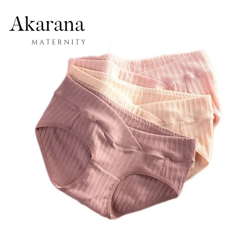 Akarana Maternity Lace Soft Cotton Underwear Postpartum Low Waist Panties -  Green