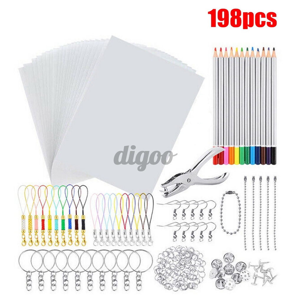 Heat Shrink Sheets Paper Heat Shrink for Craft Card Making 145 Pieces, Size: Small