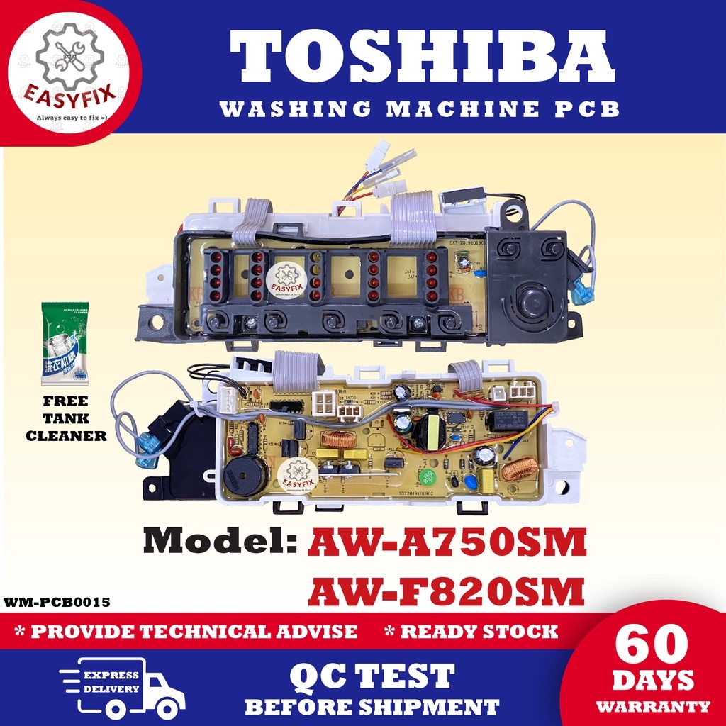 AW-A750SM / AW-F820SM TOSHIBA WASHING MACHINE PCB BOARD (CONTROL