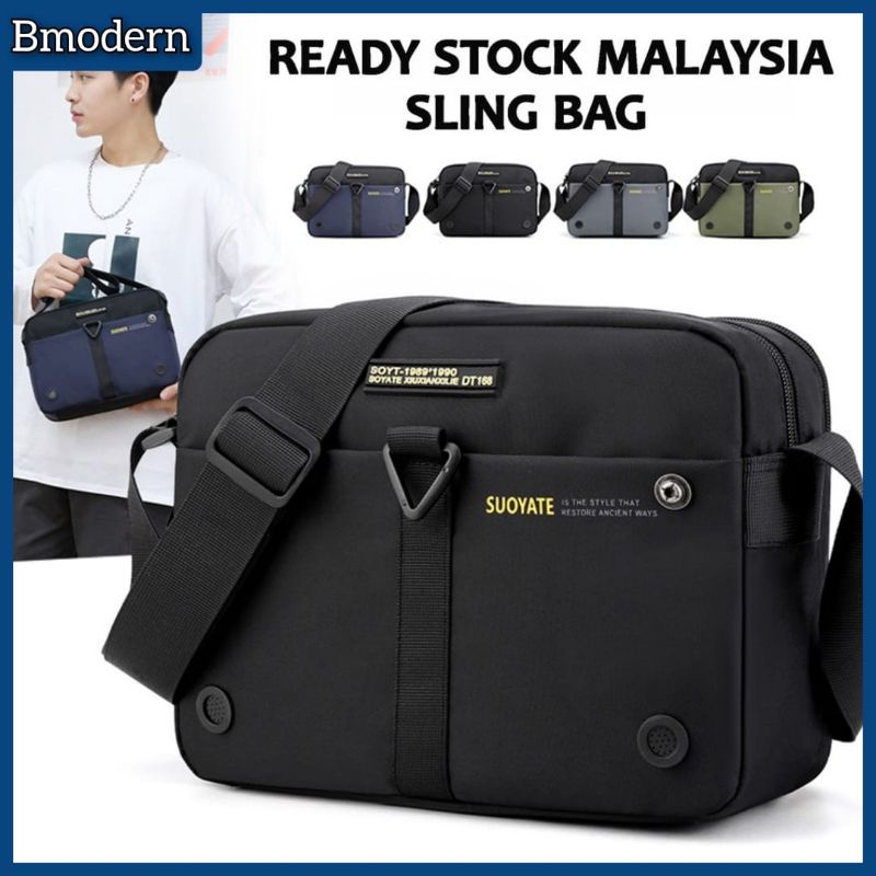 Fashion Waterproof Sling Bag Beg Silang Crossbody Shoulder Bag lelaki Beg Messenger Casual Bag Malaysia Ready Stock