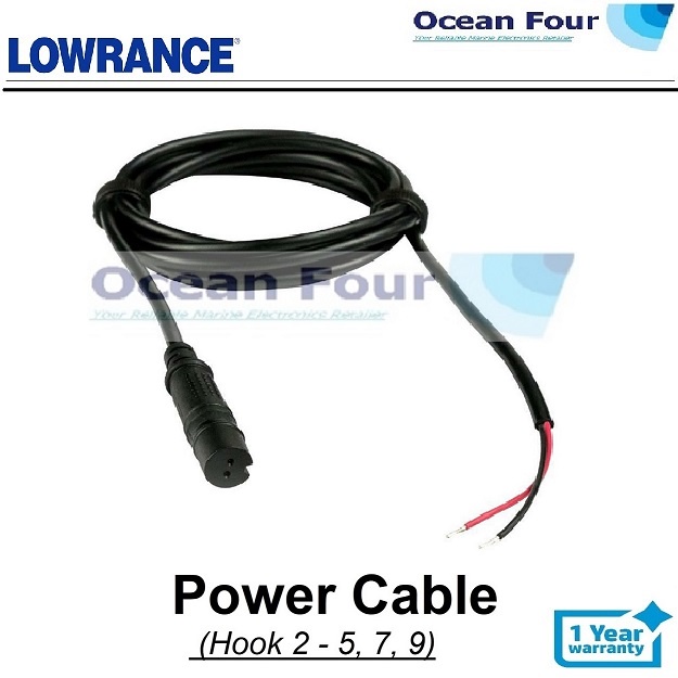 Lowrance Power Cable Hook reveal 5, 7, 9, 12” Display