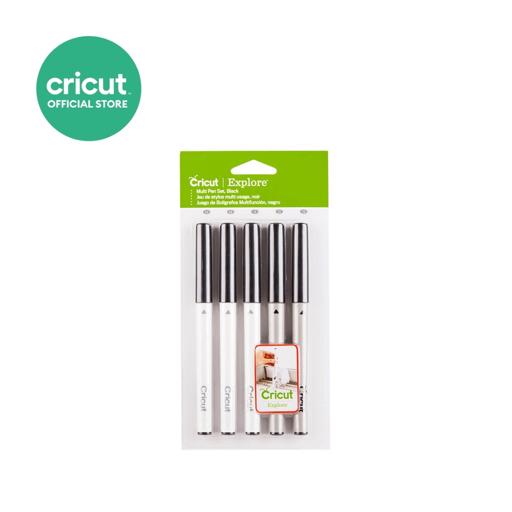Cricut Multi Pen Set, Black 5 Pcs 2002948