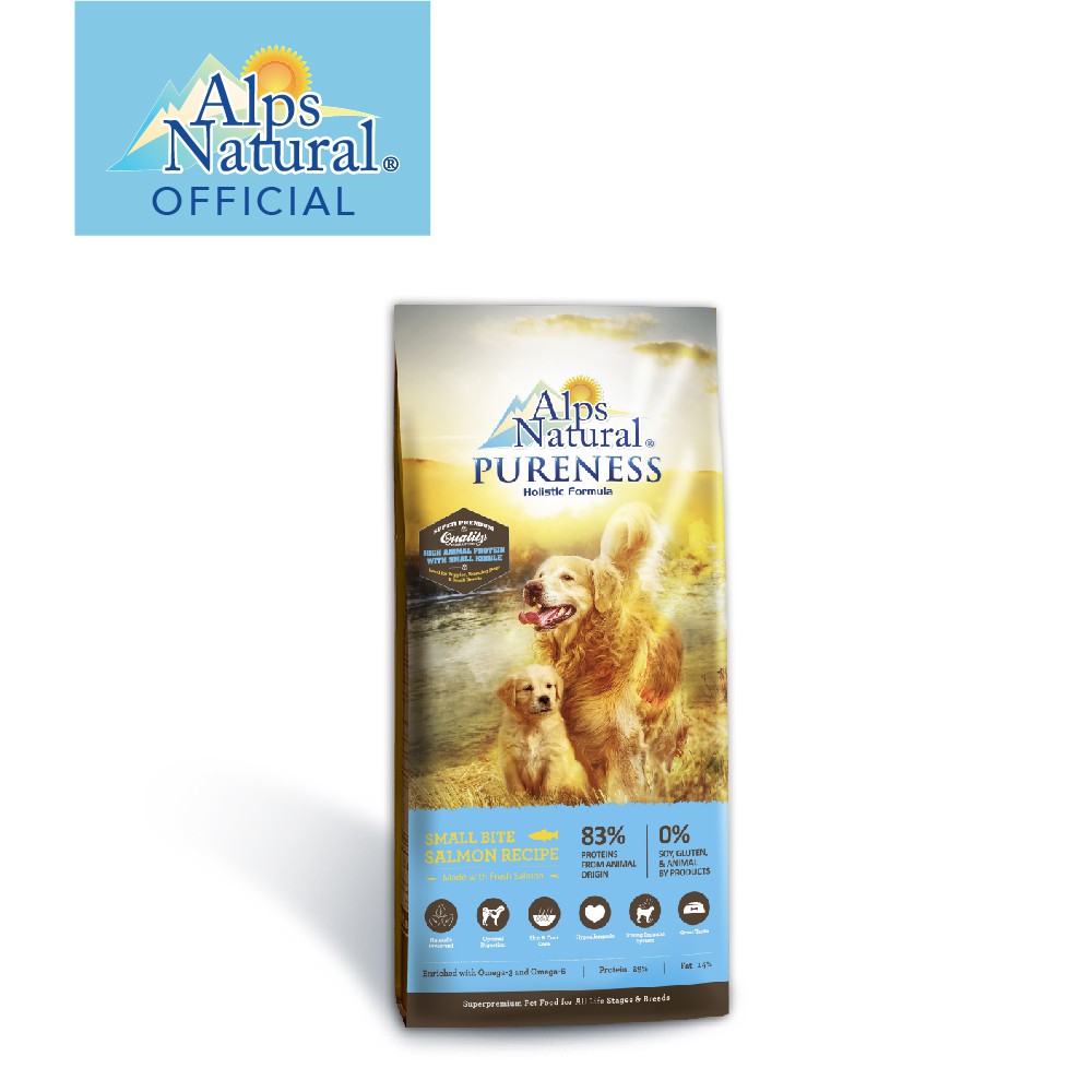 ALPS NATURAL Pureness Dog Small Bites Dry Food Lamb Salmon 13kg