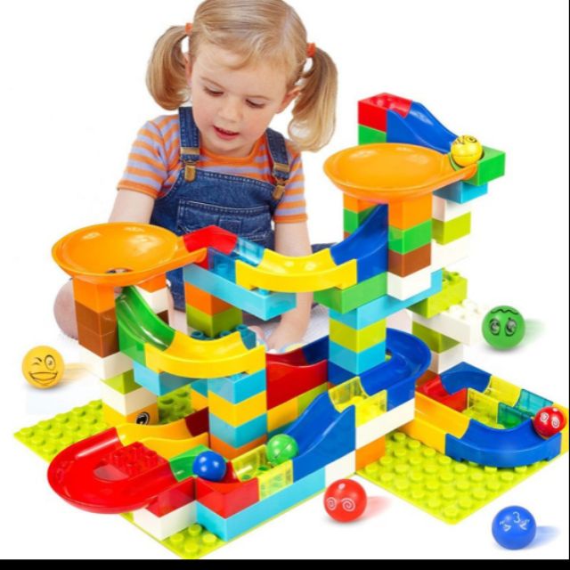 52 208PCS Big Size Marble Race Run Building Block Compatible Lego Duplo Blocks Shopee Malaysia