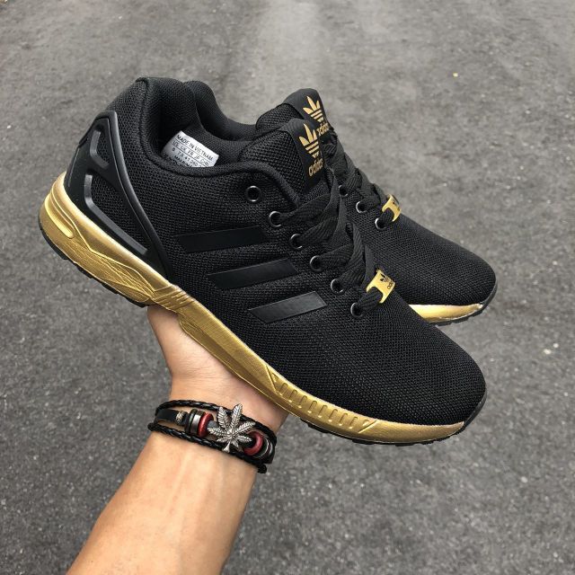 Adidas zx flux cheap black and gold mexico