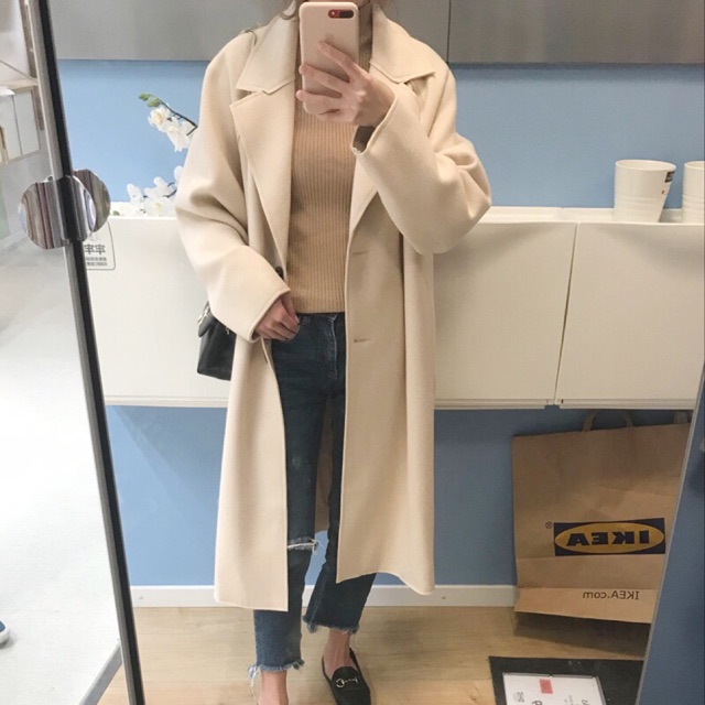 Korean clearance oversized coat