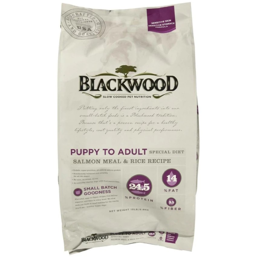 Blackwood dog food salmon & rice 13.63kg