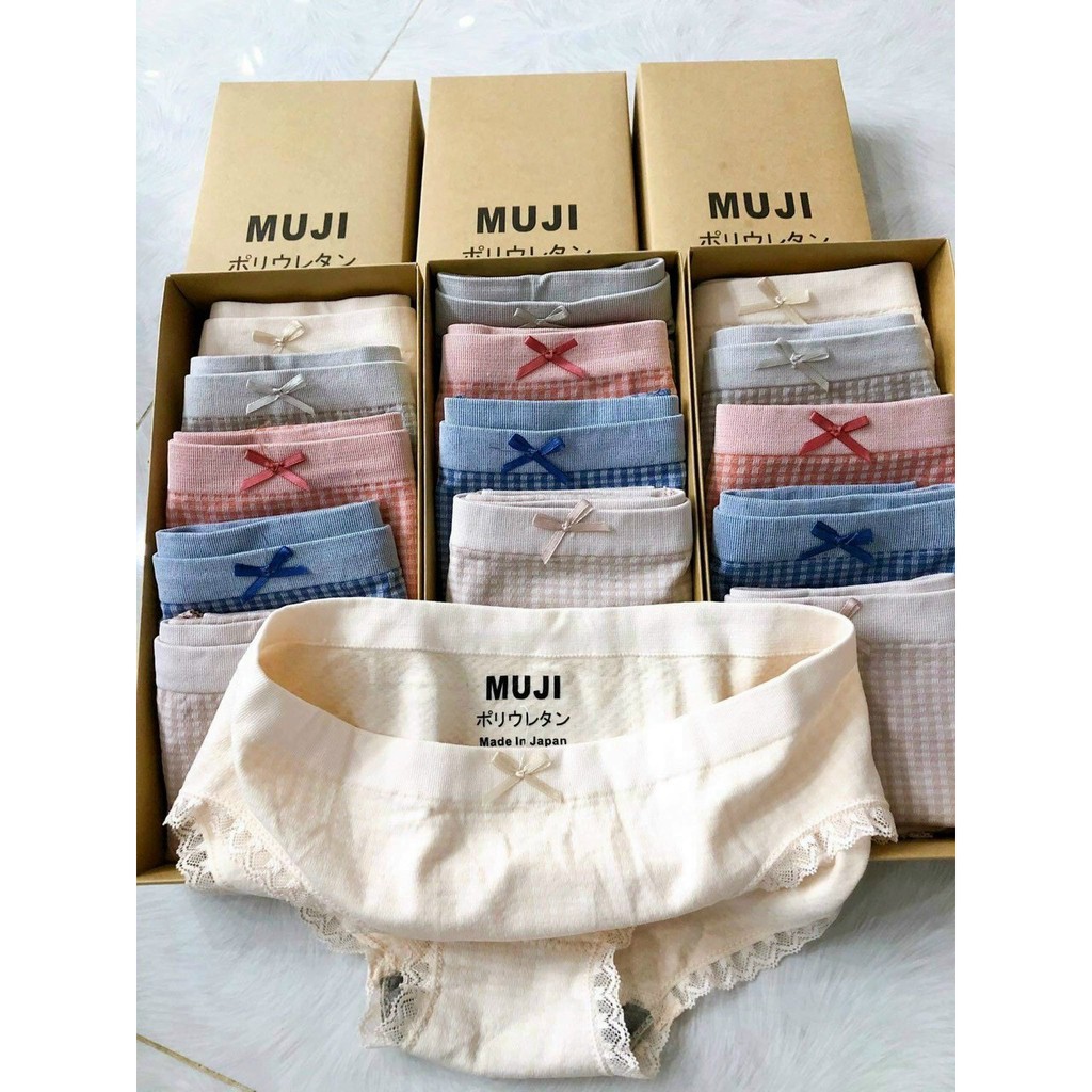 MUJI 100% antibacterial cotton female underwear (combo from 5-10 pants)