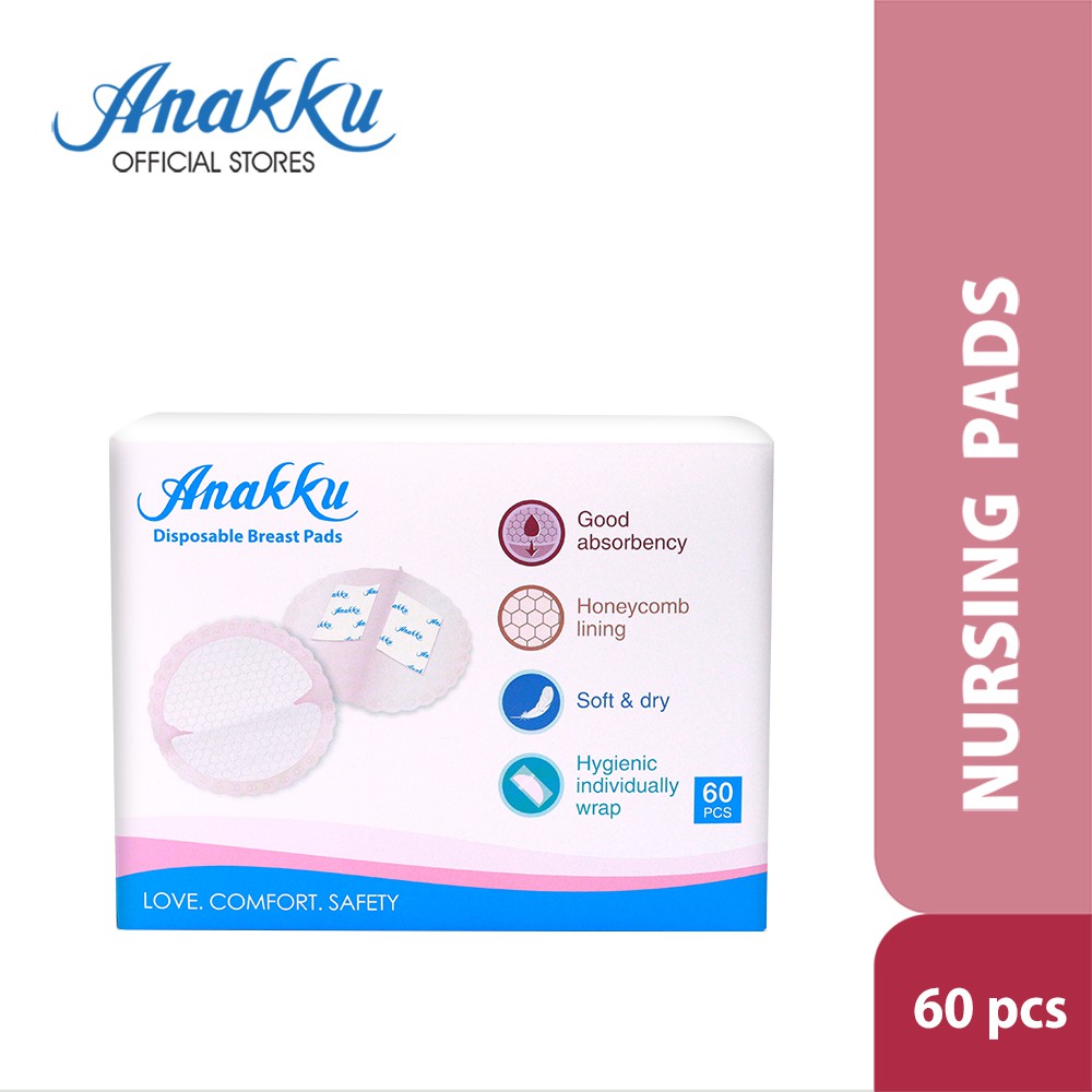 Anakku 60pcs Disposable Nursing Pads, Pad & Pelindung Payudara 164-101