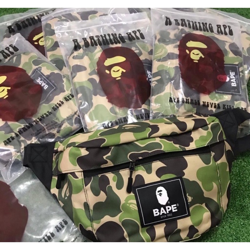 Readystock Original A Bathing Ape Bape Magazine Camo Waist Bag