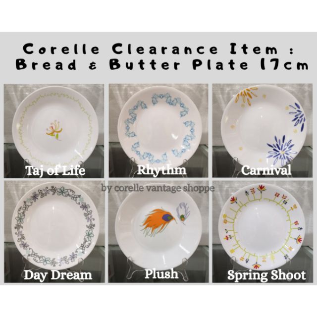 Corelle bread plates sales