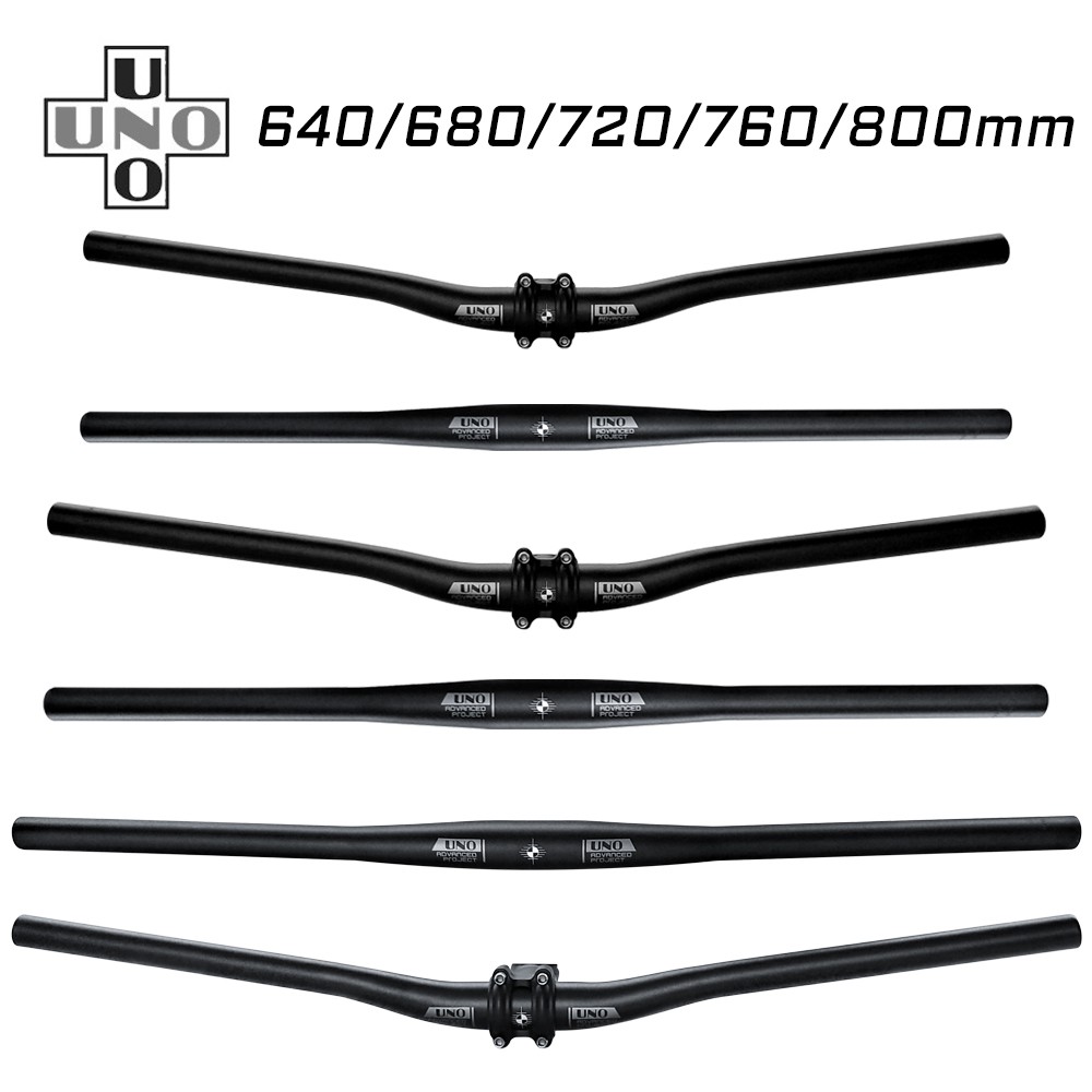 UNO Bicycle Handlebar MTB Bike Handlebar 31.8 640 680 720 760 800mm Alu Handlebar For Bicycle Rise Flat Handle bar Bycicle Parts