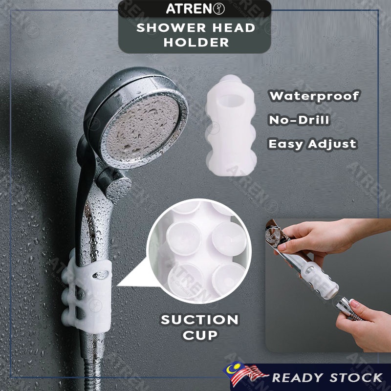 Adjustable Shower Head Holder Suction Cup Handheld Showerhead Wall Mount  Bracket