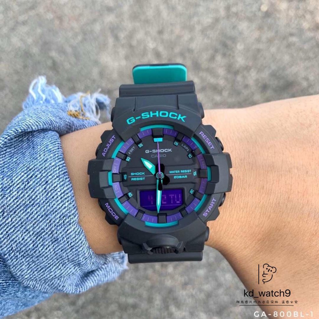 G-Shock '90s Color Blue and Purple Accent Series GA-800 / GA-800BL 