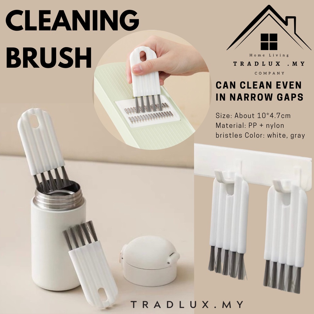 1pc PP Crevice Cleaning Brush, Simple Solid Color Multi-purpose Crevice  Brush For Home