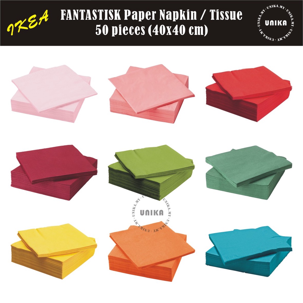 FANTASTISK Paper napkin, dark red - IKEA