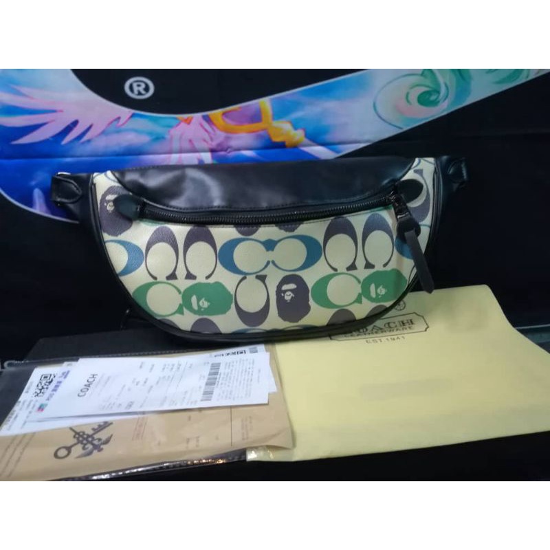 coach x bape waist bag