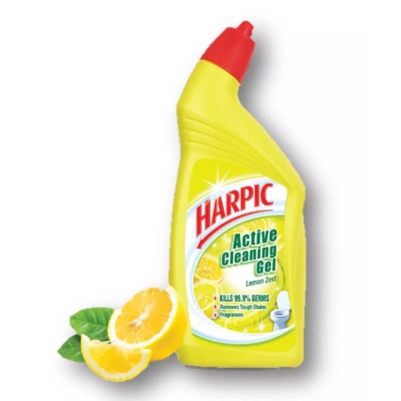 Harpic Active Cleaning Lemon Zest Liquid Toilet Cleaner 500ml x 2