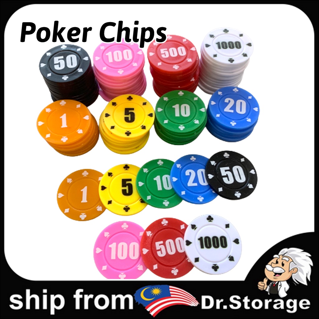90 Numbered plastic bingo chips I Counting Chips I Number markers