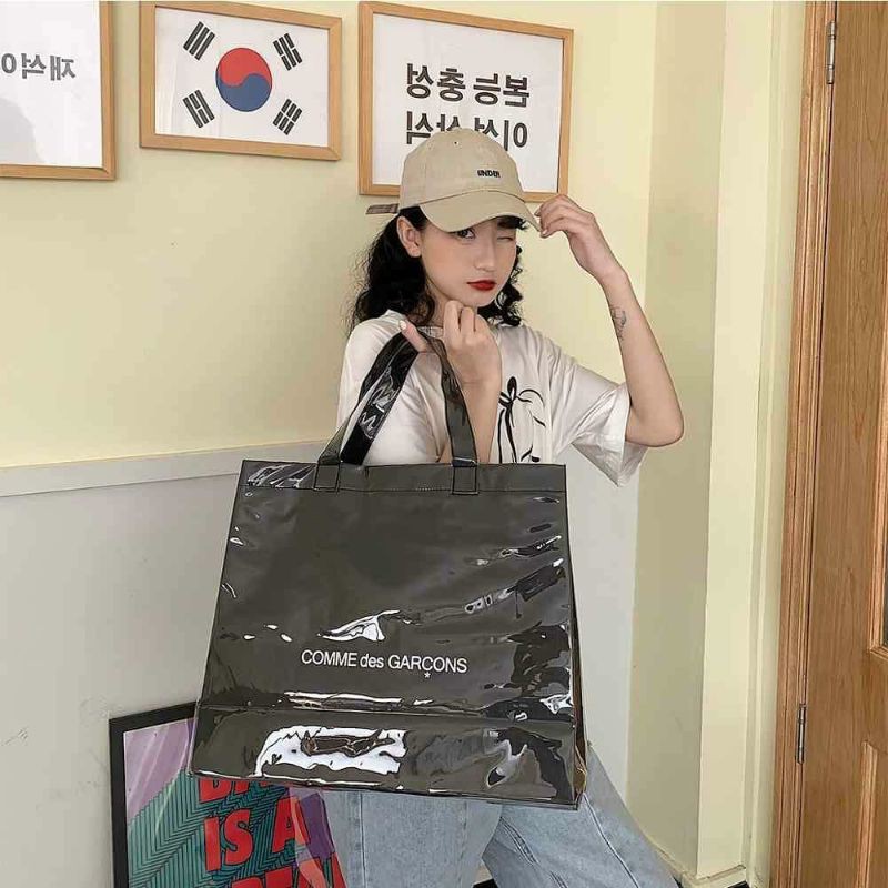 Comme des garcons 2024 pvc tote bag