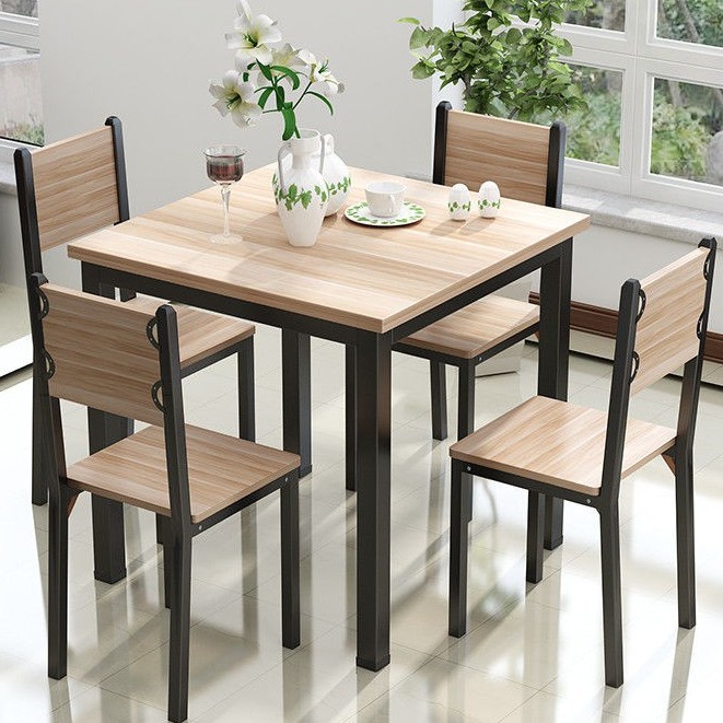 Simple dining table set hot sale