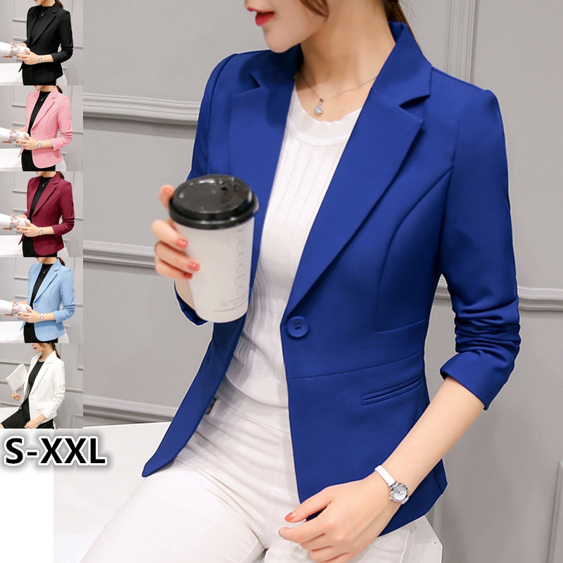 2 Piece Royal Blue Pantsuits Formal Ladies Office Ol Uniform