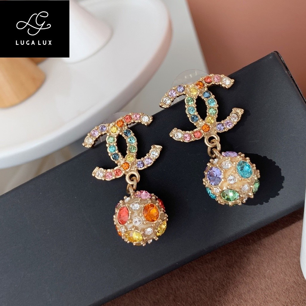 Rainbow chanel deals earrings