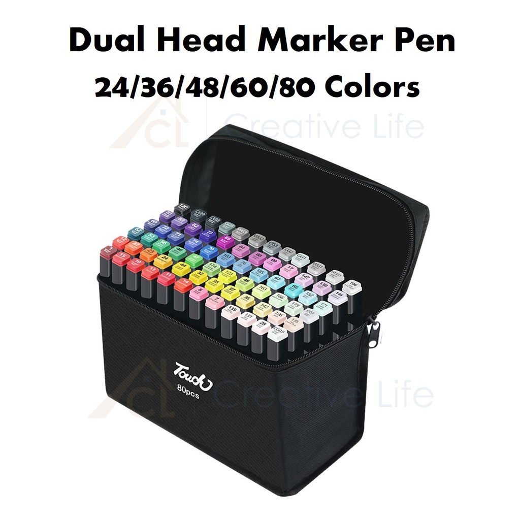 TOUCH 80 Colors Set Marker Pen Set Dual Head Color Art Markers Set