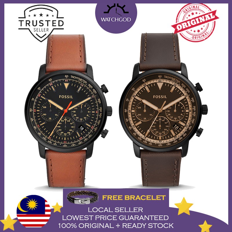 Goodwin chronograph luggage outlet leather watch