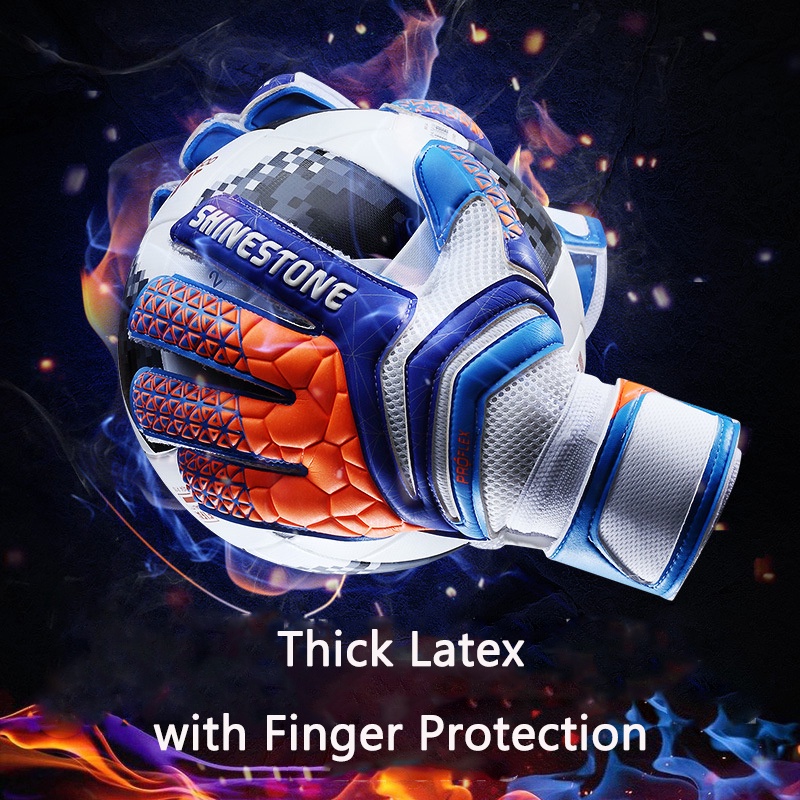 Size 6 goalkeeper gloves with hot sale finger protection