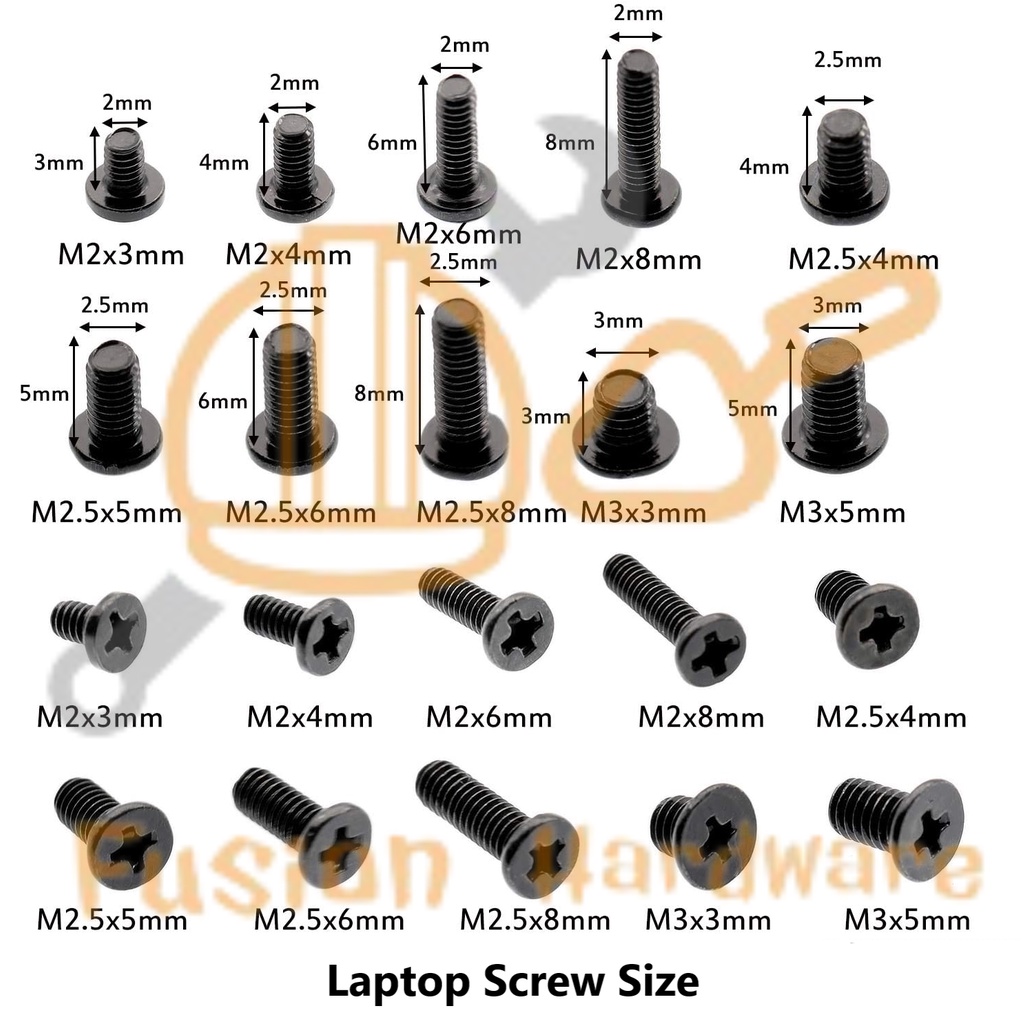 M2 deals screw size