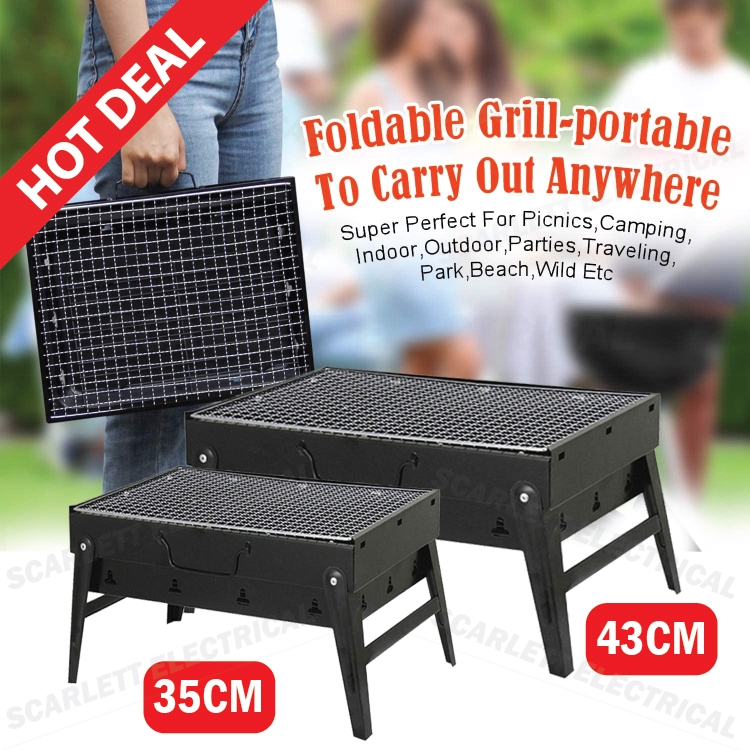 Portable Foldable Bbq Grill Perfect For Outdoor Camping Picnics